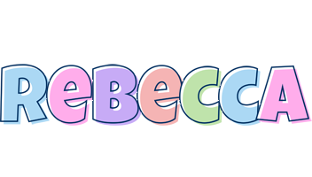 rebecca name logo pastel logos textgiraffe
