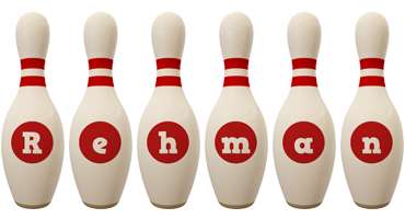 Rehman bowling-pin logo