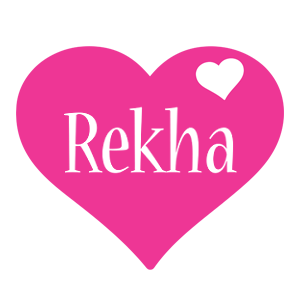 Rekha love-heart logo