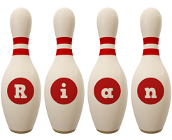 Rian bowling-pin logo