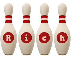 Rich bowling-pin logo