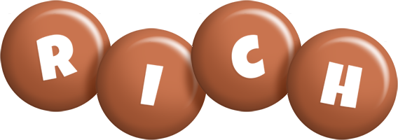 Rich candy-brown logo