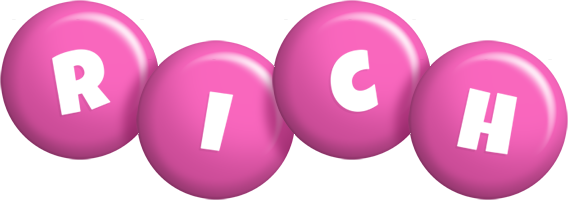 Rich candy-pink logo