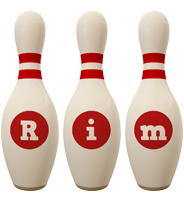 Rim bowling-pin logo