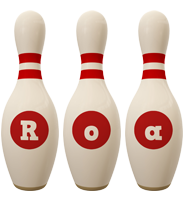 Roa bowling-pin logo
