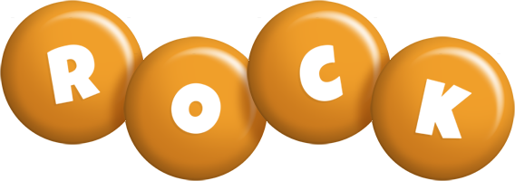 Rock candy-orange logo