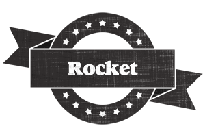 Rocket grunge logo