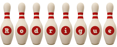 Rodrigue bowling-pin logo