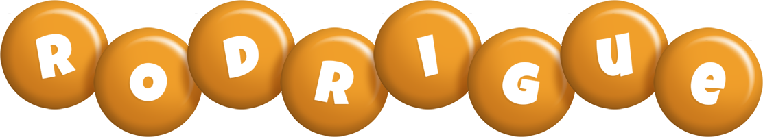 Rodrigue candy-orange logo