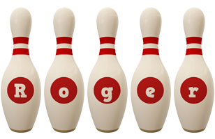 Roger bowling-pin logo