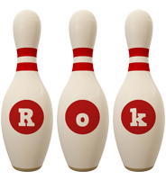 Rok bowling-pin logo