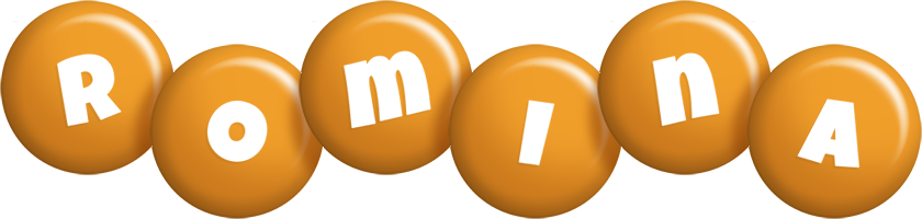 Romina candy-orange logo