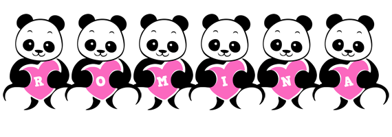 Romina love-panda logo