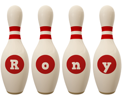 Rony bowling-pin logo
