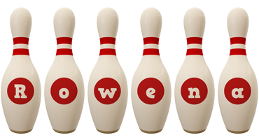 Rowena bowling-pin logo