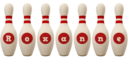 Roxanne bowling-pin logo