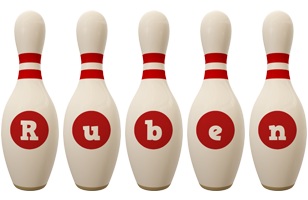 Ruben bowling-pin logo
