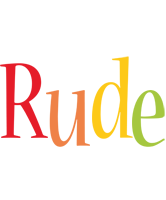 Rude birthday logo