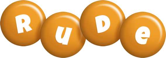 Rude candy-orange logo