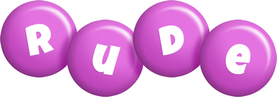 Rude candy-purple logo