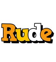 Rude cartoon logo