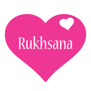 Rukhsana love-heart logo
