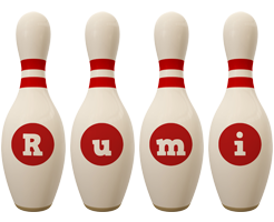 Rumi bowling-pin logo