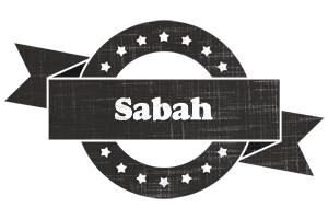 Sabah grunge logo