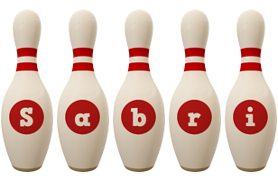 Sabri bowling-pin logo