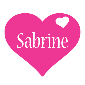 Sabrine love-heart logo