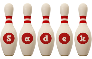 Sadek bowling-pin logo
