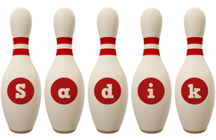 Sadik bowling-pin logo