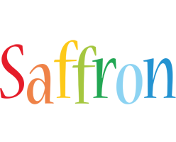 Saffron birthday logo