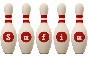 Safia bowling-pin logo