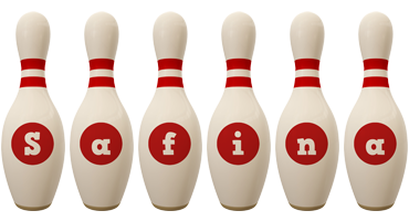 Safina bowling-pin logo