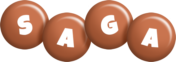 Saga candy-brown logo