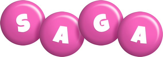 Saga candy-pink logo