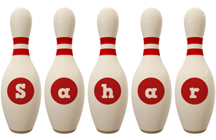 Sahar bowling-pin logo