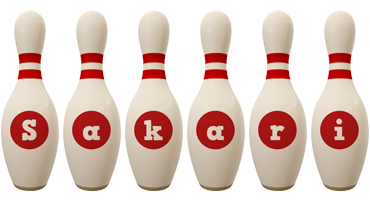 Sakari bowling-pin logo