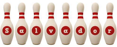 Salvador bowling-pin logo