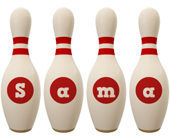 Sama bowling-pin logo