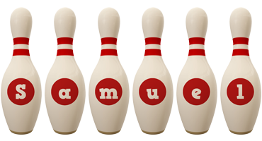 Samuel bowling-pin logo