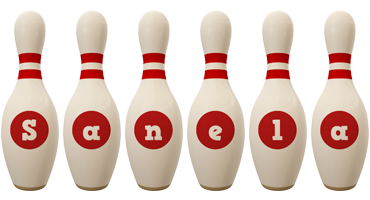 Sanela bowling-pin logo