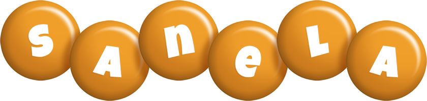 Sanela candy-orange logo