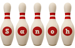 Sanoh bowling-pin logo