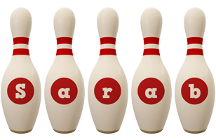 Sarab bowling-pin logo