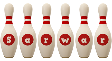 Sarwar bowling-pin logo