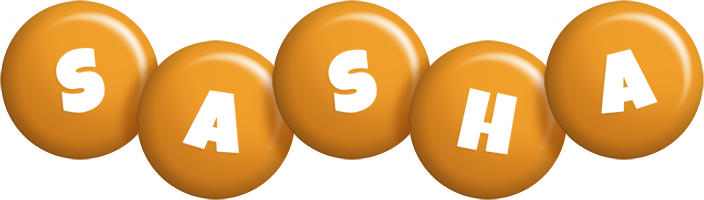 Sasha candy-orange logo