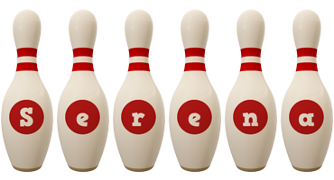 Serena bowling-pin logo