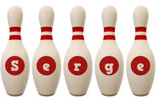 Serge bowling-pin logo